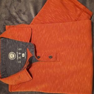 FLAG & ANTHEM MADEFLEX Salmon Heathered Polo Shirt Men's XL EUC